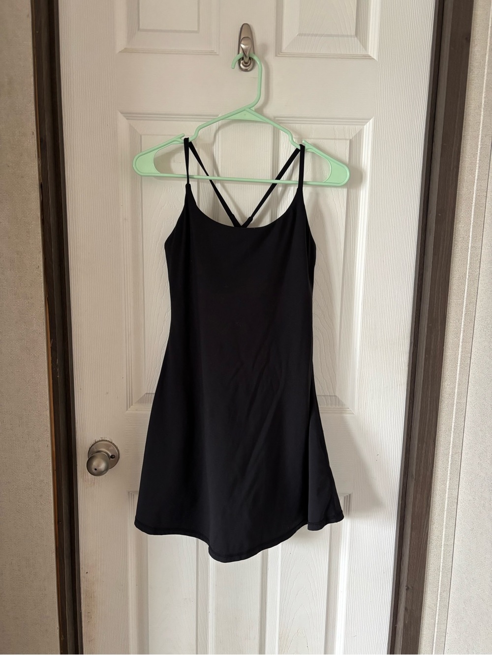 Black Strappy A-Line Mini Dress